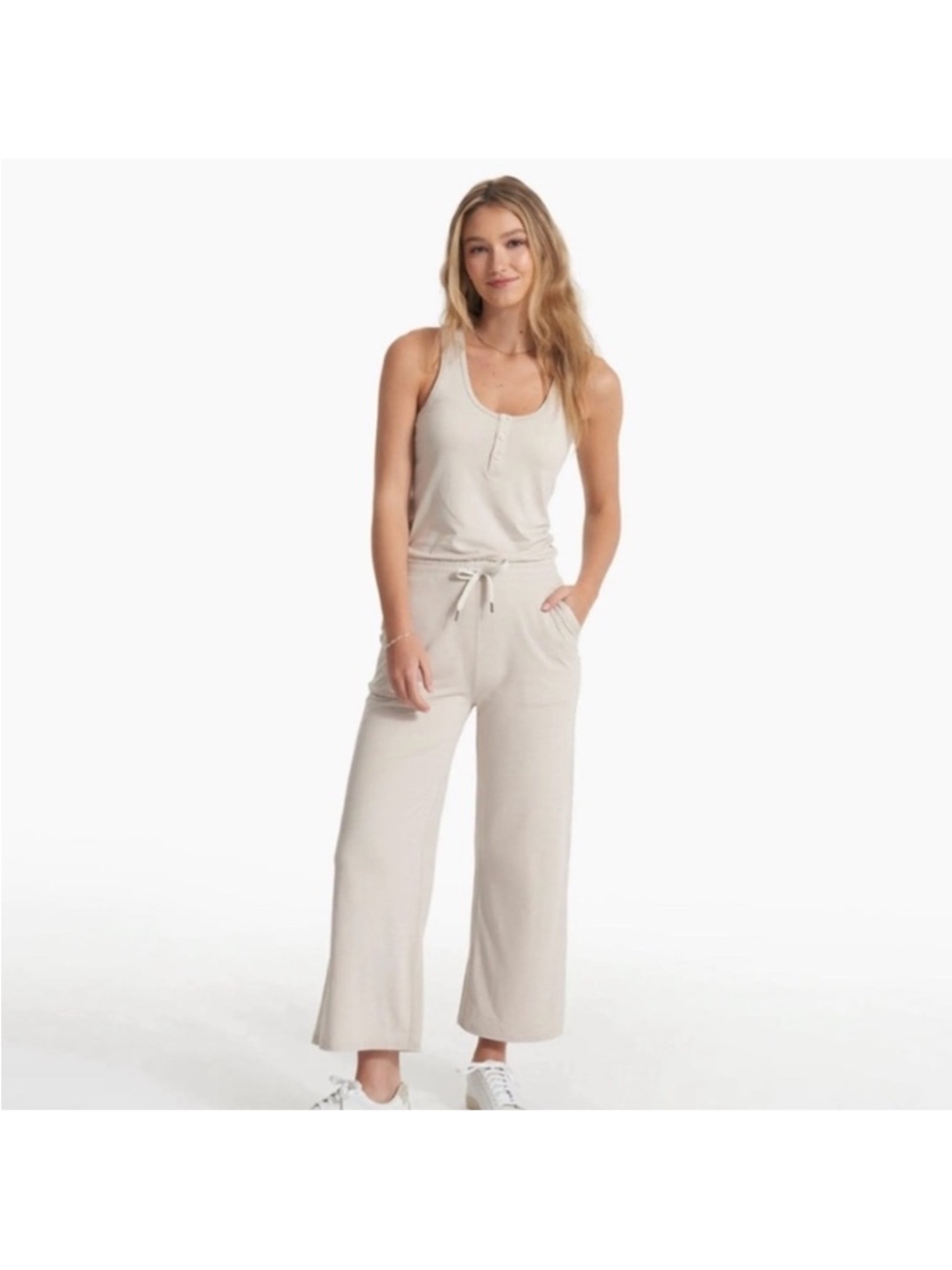 Vuori Falls Jumpsuit Suede Heather Hue Wide-Leg